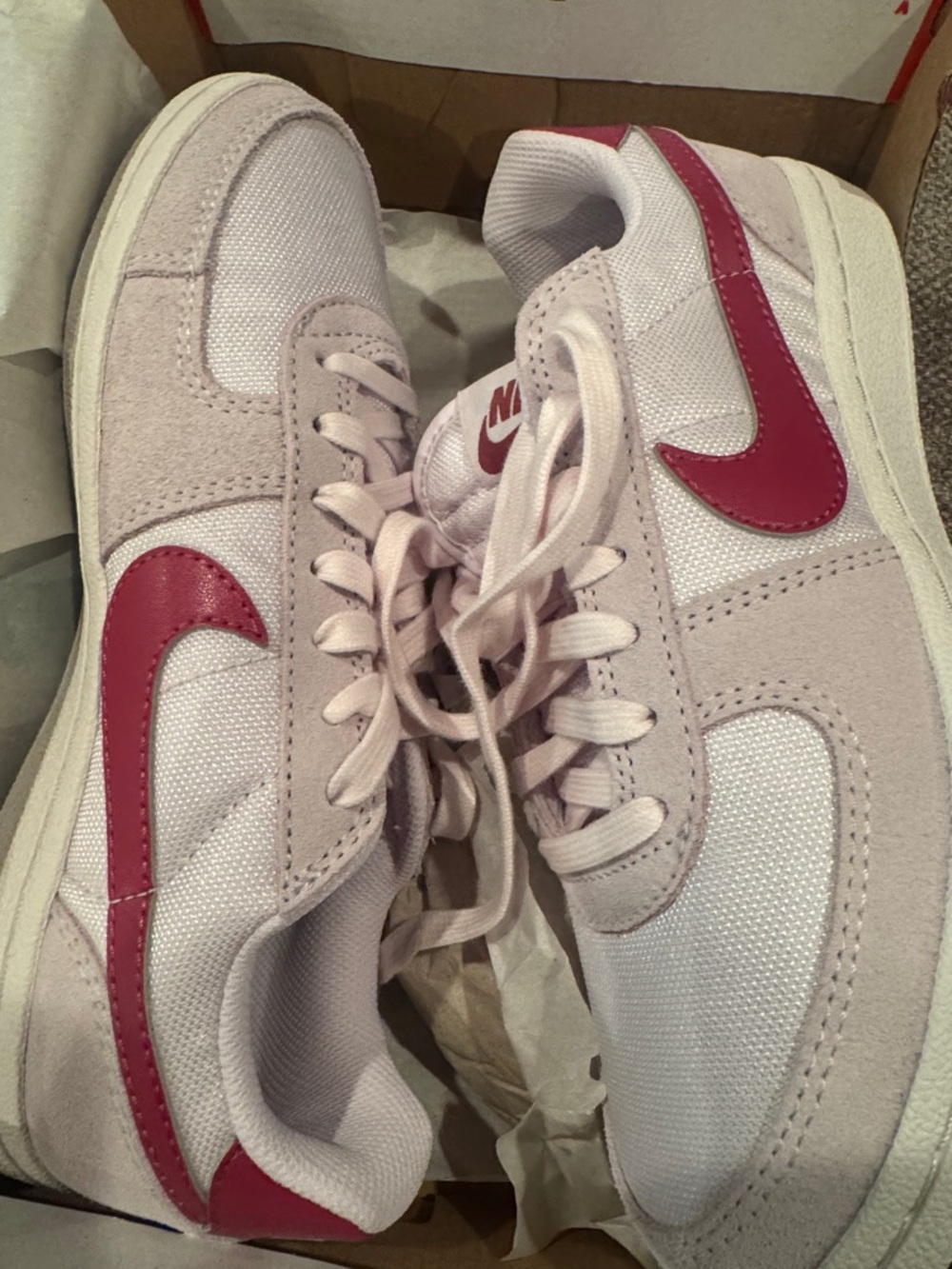 New Nike Field General (GS) Pink Swoosh Lavender Low-Top Sneakers